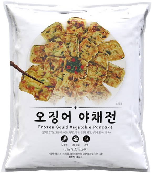 펀쿡 오징어 야채 전, 1개, 1kg