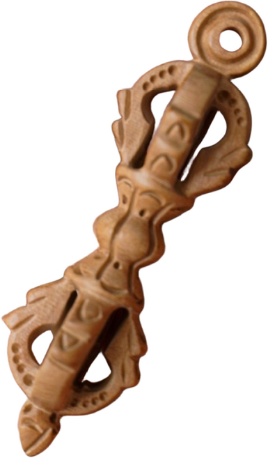 복숭아나무 금강저 금강령 귀신쫓는 비방용 펜던트 액막이 수호신 액운방지 삼재 천연 나무 불교 풍수 지리 용품 귀신퇴치 밀교 법기 액운퇴치, 1개, 단품