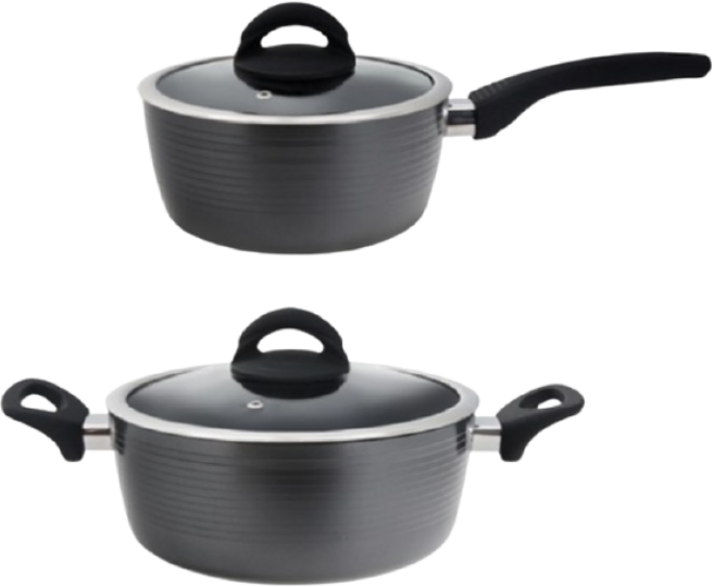 풍년 마레 세라믹 IH 인덕션 겸용 냄비 2종세트 셰프앤쿡, 블랙, 편수18cm+양수20cm, 1개