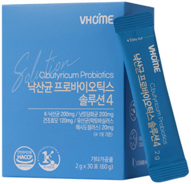 비타민하우스 낙산균 프로바이오틱스 솔루션4 30p, 60g, 3개