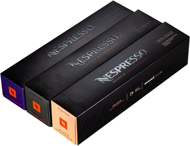 네스프레소 정품 캡슐커피 버츄오 디카페인 3종 세트 알티시오 멜로지오 페르타도 디카페나토, 1세트, 10개입, 12.5g