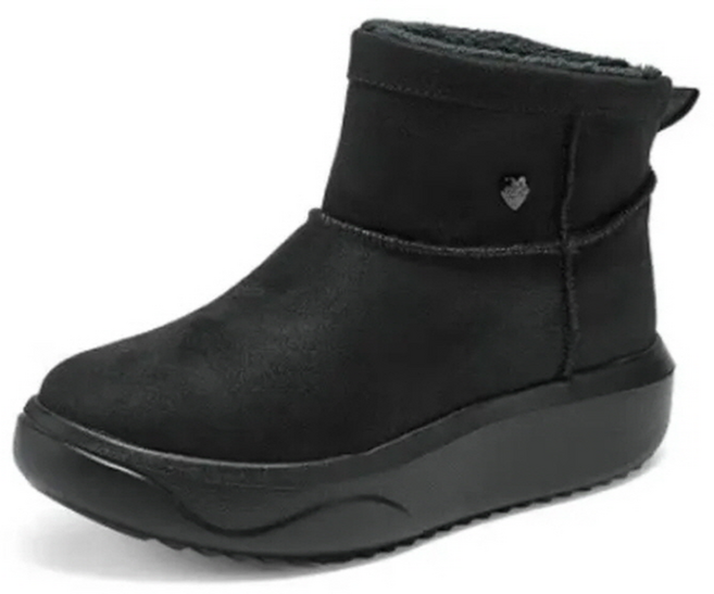 스케쳐스 우먼즈 털 신 방한 앵클 숏 부츠 블랙 114759-BBK