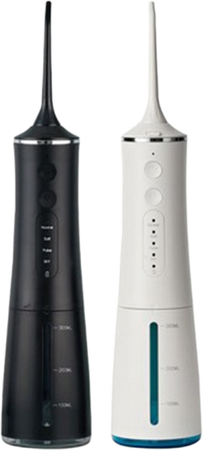 [치과공식판매] 원웨이 휴대용 구강세정기 스타터 V1 1+1 2개, 화이트+블랙