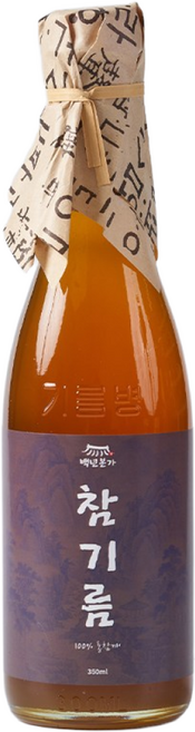 백년본가 통 참깨 저온압착 옛날 방앗간 참기름, 1개, 350ml