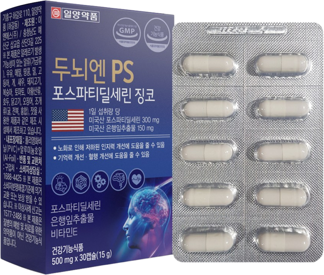 일양약품 두뇌엔 PS 포스파티딜세린 징코 15g, 1개, 30정