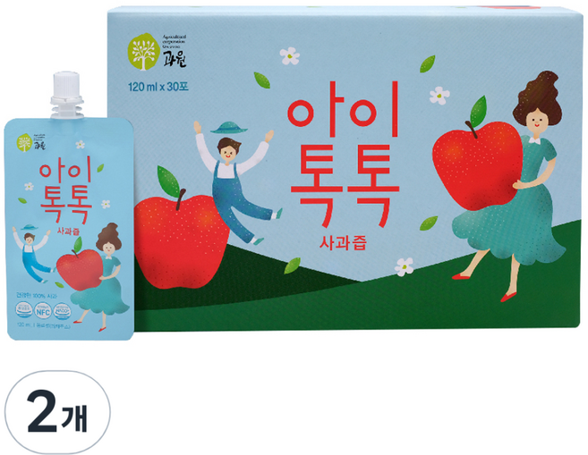 아이톡톡 사과즙 스파우트, 3.6L, 60개