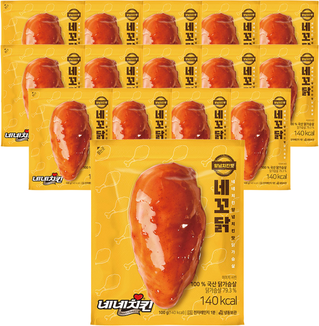 네네치킨 네꼬닭 소스 닭가슴살 양념치킨맛, 25개, 100g