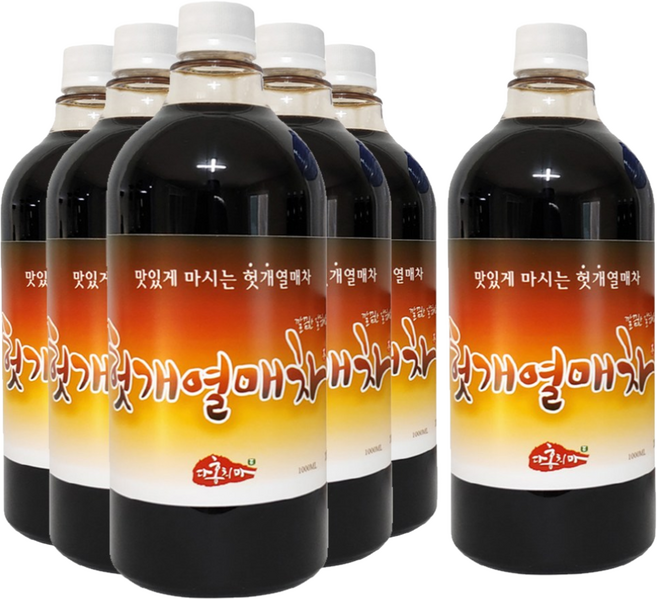 홍치마 대용량 헛개열매차 원액 엑기스 고농축 헛개수 나무 액상 1000ml 다홍치마, 6개, 1L