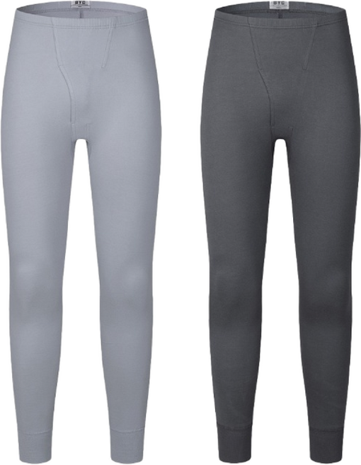 BYC 남자 내복 하의 2매 구성 베이직 남성 내의 밑단 시보리