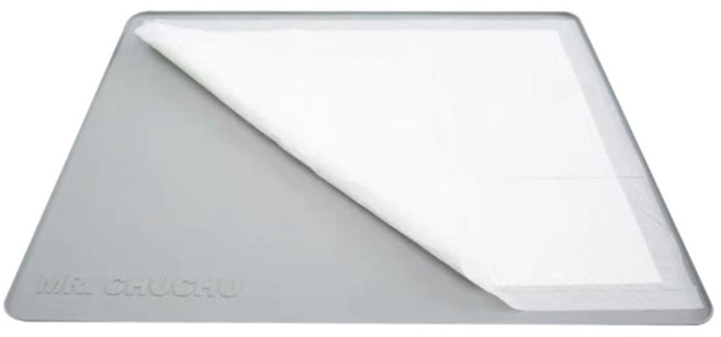 미스터추추 반려동물 논슬립 실리콘 배변매트, 그레이, 1개