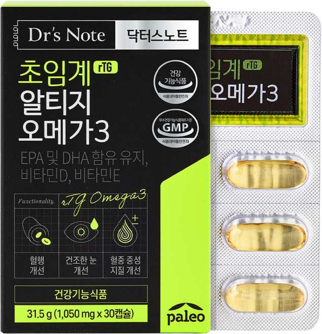 팔레오 닥터스노트 초임계 알티지 오메가3, 30정, 1개