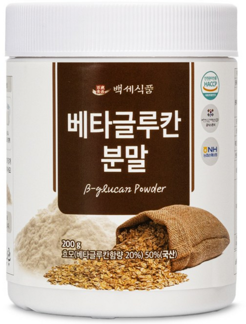 베타글루칸 분말 200g 발효효모 HACCP 인증제품, 1개