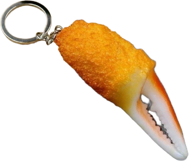 스피지유 게다리 새우 튀김 키링 재밌는 음식 모형 열쇠고리 신기한 장난감 EDC, 튀긴 집게
