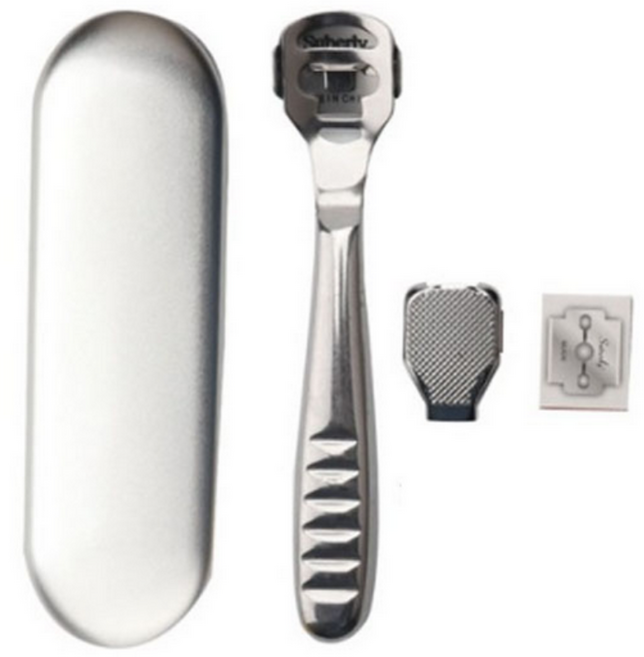 뚱보 스테인레스 콘커터 발각질제거기+교체용칼날 10매, 1매 스텐발각질제거기