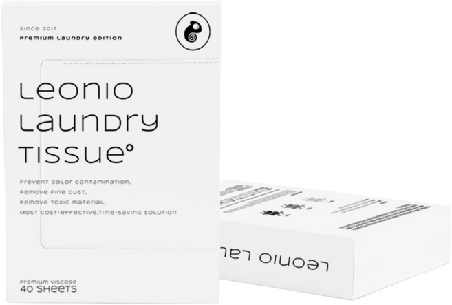 국내생산 레오니오 이염방지시트 미세먼지흡착 세탁티슈 40매, 3개
