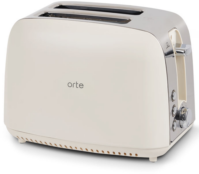오르테 FULL 스텐 토스트기 7단계 굽기조절 가정용 빵굽는 기계, 크림화이트