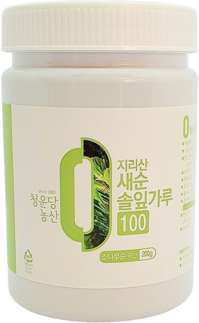 청운당농산 지리산 새순 솔잎가루 솔잎 분말, 200g, 1개