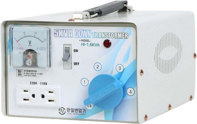 5k 220-110 다운변압기 / 한일트랜스/도란스/ 외국제품을 한국에서 사용 / 100v~120v, 1개