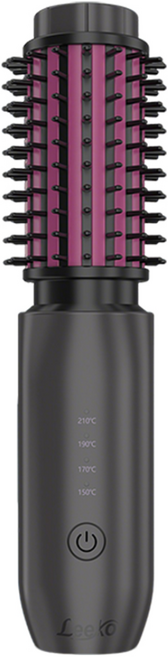 Leeko 무선 빗고데기/ 스타일러 볼륨 고데기 / 충전식 4단 온도조절 웨이브 고데기/ 헤어 매직기 /미니 여행용 봉고데기/ 앞머리 고데기, k-102, 블랙로즈