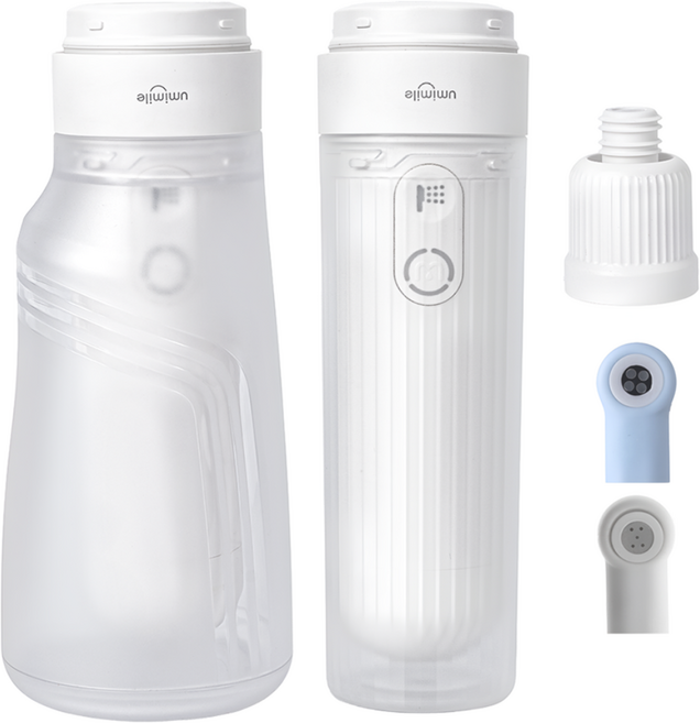 Umimile 생수병 연결 어댑터 휴대용 비데 2세대 C타입 충전식 대용량물통 2종 노즐 MAX 400ml 180ML 외출 여행용 캠핑 전동비데 핸디비데, 간편 배송, 400ML - 4/5구노즐 - 생수병 어댑터 미포함