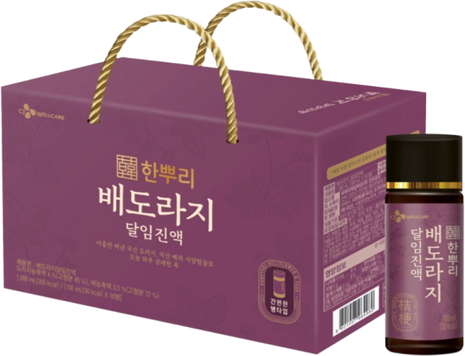 CJ웰케어 한뿌리 배도라지 병 10입, 10개, 100ml