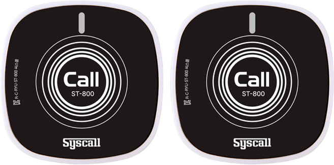 씨스콜 사각슬림 호출벨 ST-800 무선 콜벨 2개