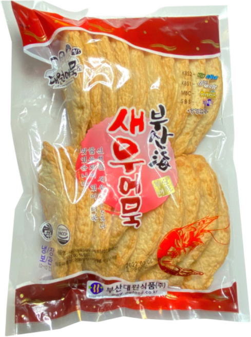 (부산대원어묵) 새우어묵 800g 부산어묵 어묵탕용 쫄깃한 어묵 식당용 대용량, 1개