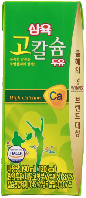 삼육두유 고칼슘두유, 190ml, 72개