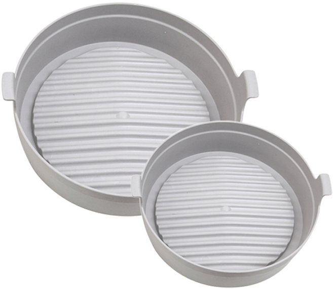 이지팟 에어프라이어 오븐 용기 받침대 소형 대형 그레이, 1개, 그레이 대형