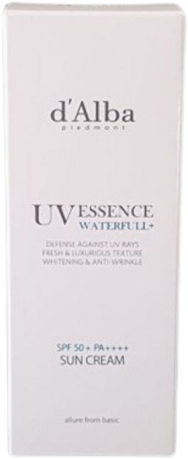 달바 d'Alba 따갑지 않은 워터풀 에센스 촉촉한 부드러운 저자극 uv 선크림 50ml SPF50+, 1개