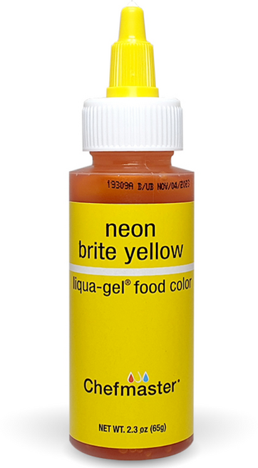 셰프마스터 리쿠아젤 식용색소 네온 브라이트 옐로우, 65g, 1개
