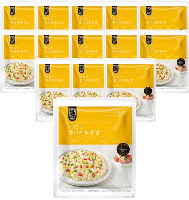 허닭식단 맛있는 햄야채볶음밥 250g, 14개