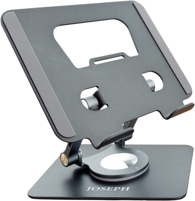 조셉드림 360도회전 접이식 휴대용 아이패드 갤럭시탭 태블릿 거치대 스탠드, 그레이