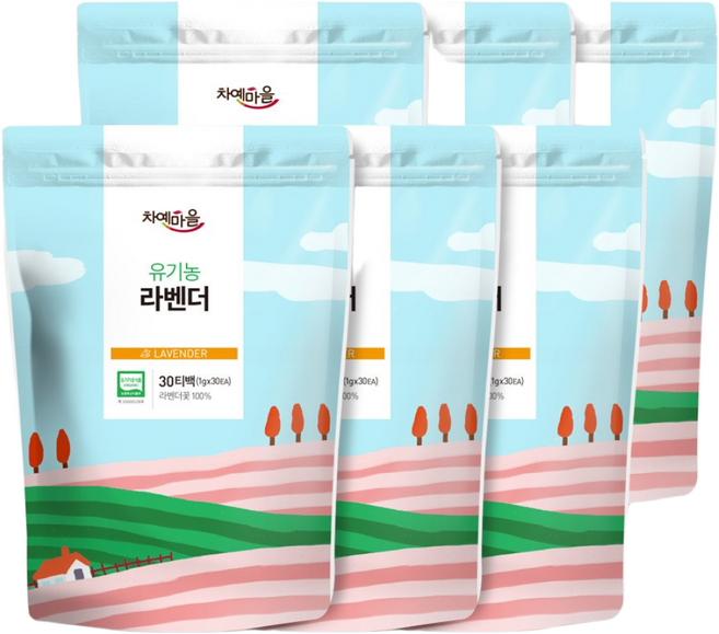차예마을 허브차 유기농 라벤더 30티백..tt, 1g, 6개, 30개입