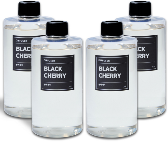 JSP디퓨저 500ML 리필액 4개, 블랙체리