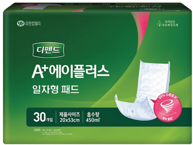 디펜드 일자형 속기저귀 대형 성인용기저귀, FREE(onesize), 30개입, 12개