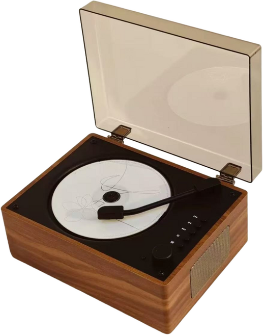 스타일닥터 CD플레이어 휴대용 블루투스 빈티지, 브라운, CD001