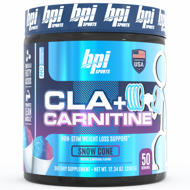 비피아이스포츠 CLA + 카르니틴 오메가 6 불포화지방산 스노우 콘, 350g, 1개