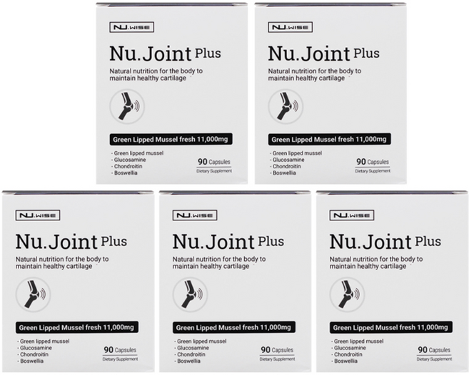 뉴질랜드초록입홍합 글루코사민 콘드로이친 - 관절건강 / 뉴와이즈 뉴조인트플러스 / Nu.wise - Nu.Joint Plus, 5개, 90정