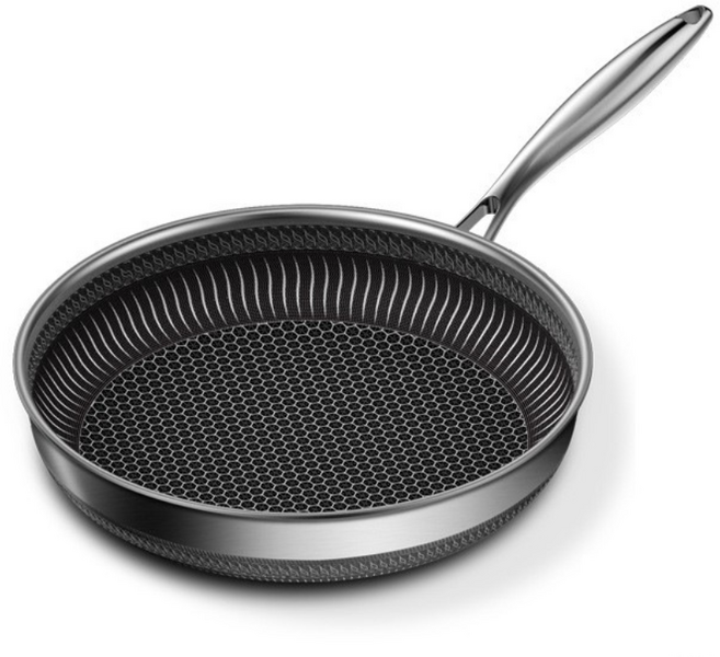 VV CASA 무코팅 316스텐 프라이팬, 1세트, 24cm
