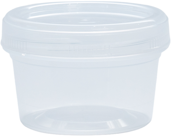 리밀 다용도 플라스틱 원형 스크류 밀폐 소분 용기 반찬통 슬라임통 세트 92파이 250ml, 1개, 540개입
