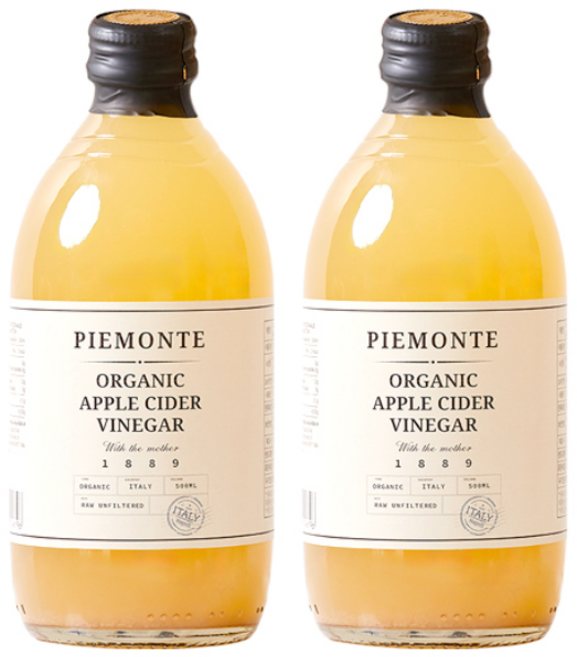 피에몬테 유기농 애플 사이다 식초, 2개, 500ml