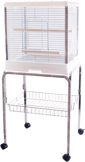 크림 사각 받침 새장 앵무새용품 새케이지 스텐새장, 1개