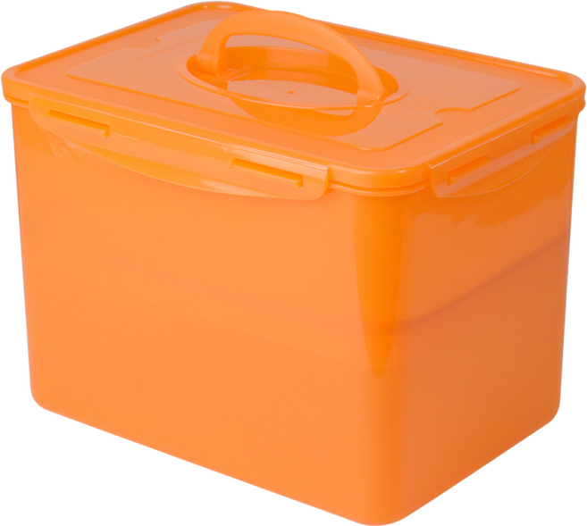 [한정판매] 락스타 오렌지통 미라클 진공누름독 락 6호(대) 12L 전자렌지 진공 밀폐용기 반찬통 냉동밥보관, 4개, 선택4