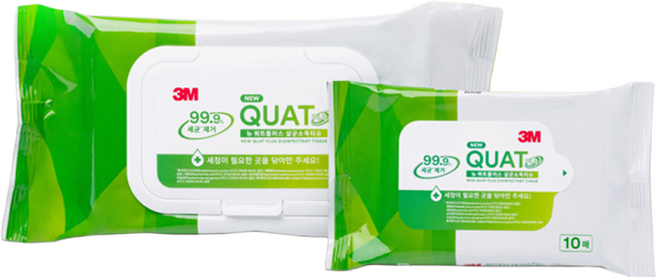 쓰리엠 쿼트플러스 살균티슈, 80개입, 6개