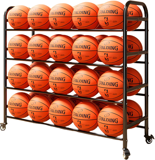 볼 캐리어 공 보관함 축구공 농구공 배구공 체육관 보관대, 블랙, 1개