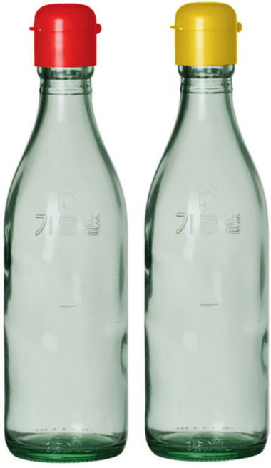 청색 기름병 빨강캡 10병 노랑캡 10병, 20개, 350ml