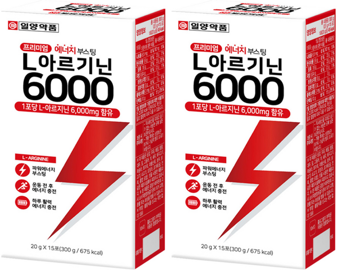 일양약품 L 아르기닌 6000 15p, 300g, 2개