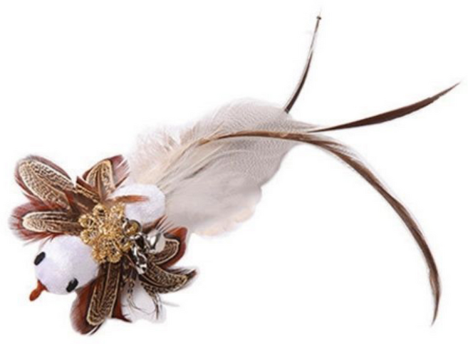 냥혼자논다 고양이 낚싯대 리필 장난감 새모양 깃털 11종, 1개, 금박새