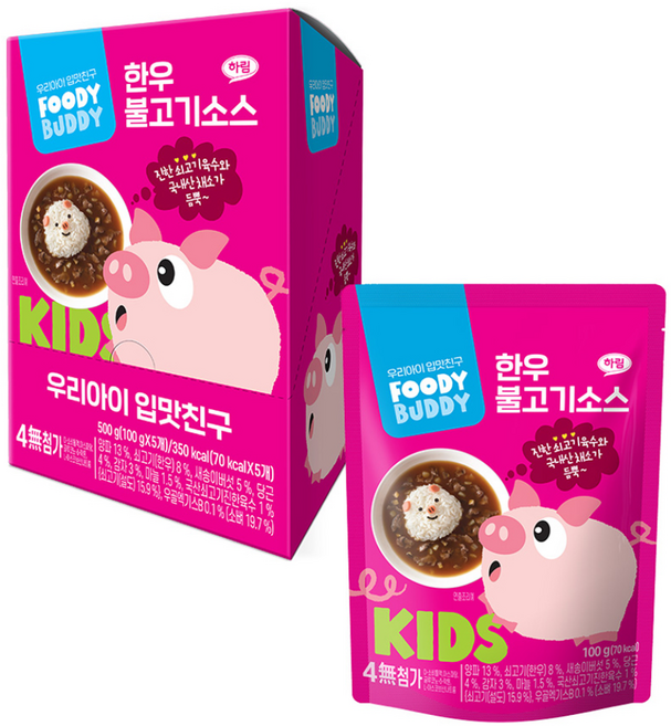 푸디버디 한우 불고기소스 5p, 500g, 1개